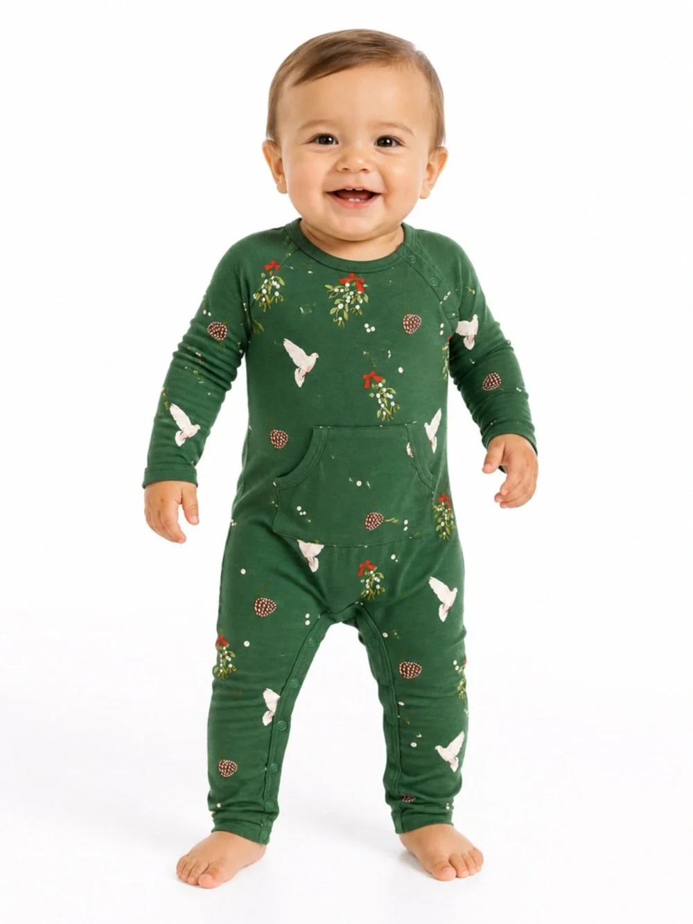 New - Kyte Baby Holiday Bamboo Romper with Pocket